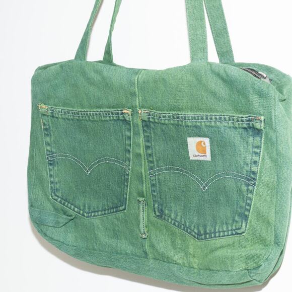 Upcycled carhartt tote bag / shoulder bag - Picture 3 of 7